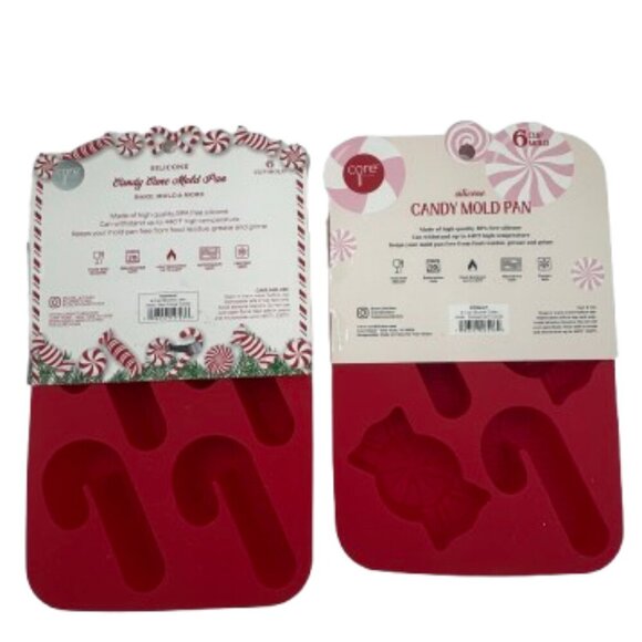 Set of 2 Core Kitchen Silicone Candy Mold Pan - Candy Cane and Candy Mold - Picture 4 of 6